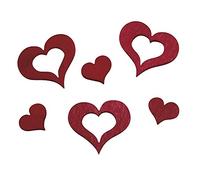 Rayher Miniature Legno Cuori, 2Cm, A Laser, 2 Tipi, Bus.Blis. 24Pz, 56546000