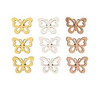 Rayher Miniature legno farfalla, 3x4cm, +bollino ades.assort, bus.blis 9p, 46680000
