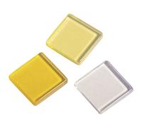 Rayher Mosaico acrilico trasparente, 1 x 1 cm, circa 205 pezzi, scatola SB da 50 g, miscela di toni gialli, quadrati, pietre in plastica, mosaico in plastica traslucido, 14540159