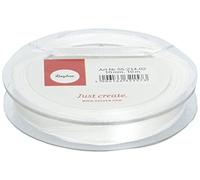 Rayher Nastro Raso, Bianco, 10Mm, Rot. 10M, 5521402