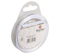 Rayher Nastro Raso, Bianco, 7Mm, Rot. 10M, 5521302