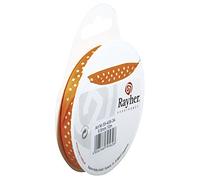 Rayher Nastro Raso con Puntini, Arancio, 9,5Mm, Rot. 10M, 5540634