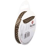 Rayher Nastro Raso con Puntini, Marrone, 9,5Mm, Rot. 10M, 5540651