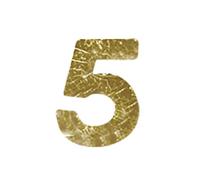 Rayher Numeri di Cera -5-, Oro, 9Mm,Busta 2 Pz, 3125106