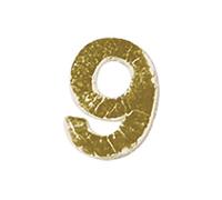 Rayher Numeri di Cera -9-, Oro, 9Mm,Busta 2 Pz, 3125506