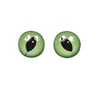 Rayher Occhi di Gatto, Verde/Nero,8 Mm Ø, da Applicare,Busta 10 Pz, 8902600