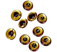 Rayher Occhi di Vetro per Animali da Applicare, Marrone, Busta 10 Pz Ø12Mm, 8904305