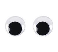Rayher Occhi in Plast. Pupilla MOV.da Incol., 30 Mm Ø, Busta 10 Pz, Nero/Bianco, 8917700