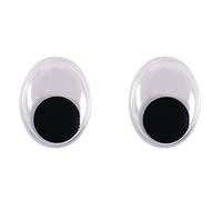 Rayher Occhi oscillanti in plastica da incollare, ø 18 mm, Confezione da 10 Pezzi, ovali, 8919400