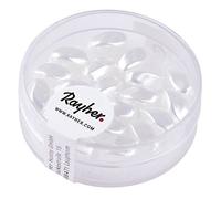 Rayher Oliva-Rinascimento, Bianco Neve, 9X6 Mm, Scatola 20 Pz, 14408100