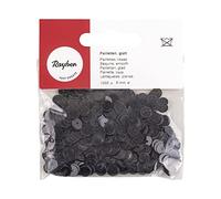 Rayher Paillette, Lisce, 6Mm Ø, Nero, Bus.Blister 1000Pz, 3920001