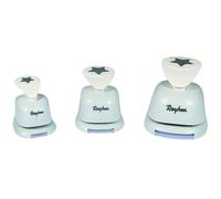 Rayher Paper Craft Punch Set with Star Design, 3 Lever Punches in Different Size
