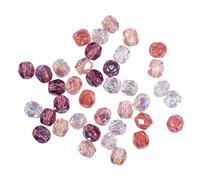 Rayher Perla Sfaccettata Vetro, 4 mm Diametro, Rosa Antico, Scatolina 100 Pezzi, 14200221