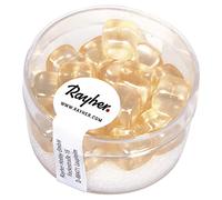 Rayher Perla Vetro-Dado, Avorio, 8X9 Mm, Scatolina 18 Pz, 14464104