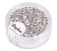 Rayher Perla Vetro Sfacciettata, 3Mm Ø, Argento Opaco, Scat. 100Pz, 14202610
