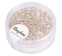 Rayher Perla Vetro Sfacciettata, 3Mm Ø, Taupe Trasparente, Scat. 100Pz, 14202509