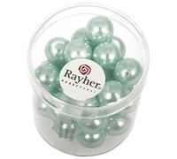 Rayher Perle Cerate Vetro Rinascimentali, 10Mm, Turchese, Scatolina 35Pz, 14403404
