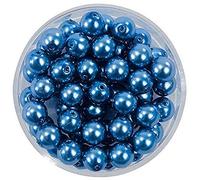 Rayher Perle Cerate Vetro Rinascimentali, 4Mm Ø, Azzurro, Scatolina 85Pz, 14400374