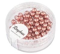 Rayher Perle Cerate Vetro Rinascimentali, 4Mm Ø, Rosa Antico, Scatolina 85Pz, 14400221