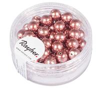 Rayher Perle Cerate Vetro Rinascimentali, 6Mm Ø, Rosa Antico, Scatolina 45Pz, 14401221