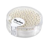 Rayher Perle Cerate-Vetro Rinascimentali, Bianco, Ø 3 Mm, Scat. 95 Pezzi, 14399102