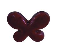 RAYHER - PERLINA FORMA FARFALLA IN CERAMICA 2,2 x 1,7 x 0,7cm - FORO ?2mm - COLORE BORDEAUX