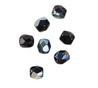 Rayher Perline in Vetro Smerigliato, Diametro 4 mm, Iridescente, Smeraldo, 100 Pezzi, 14200850