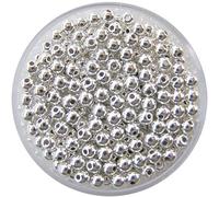 Rayher - Perline Rotonde in plastica, ø 3 mm Argento