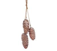 Rayher Pigne su cordoncino d'appendere, 3 pigne, 26cm, busta, 55959000