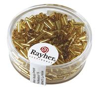 Rayher Pive Vetro Lunghe, 7/2 Mm, Foro ARG., Oro, Scatolina 15G, 1406506