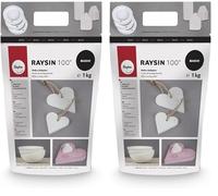 Rayher Polvere per stampi Raysin 100, 'Bianco, Busta 1 kg, 3410302 (Confezione da 2)