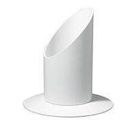 Rayher Portacandele in Metallo per Candele Affusolate, da Tavolo, Battesimo e Comunione - Candelabri, Lampadari, ø 30 mm, Bianco Opaco