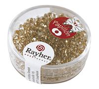 Rayher Rocaille-Papillon, 2X4 Mm, Oro Brillante, Scatola 18G, 14142620