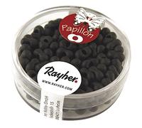 Rayher Rocaille-Papillon, Nero Opaco, 3,2X6,5Mm, Scatola 18G, 14143578