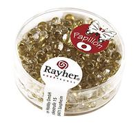 Rayher Rocaille-Papillon, Oro Brillante, 3,2X6,5Mm, Scatola 18G, 14143620