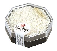 Rayher Rocailles-Delica, 1,6 Mm Ø, Bianco, 6G, Mat Opache,Scat., 14764102