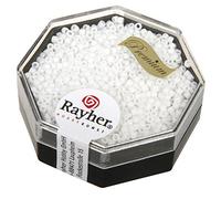 Rayher Rocailles-Delica, 1,6 Mm Ø, Bianco Neve, 6G, Mat Opache,Scat., 14764100