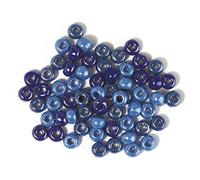 Rayher Rondella Vetro, Opaco, TON.Blu-Turchese, Ø 6 Mm, Scatolina 55G, 1441700