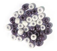 Rayher Rondella Vetro, Opaco, TON.Gri-Lil-BIA., Ø 6,7 Mm, Scatolina 55G, 1442200