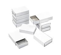 Rayher - Scatole di fiammiferi in cartone, 5,3 x 3,6 x 1,5 cm, scatola vuota,scorrevole, colore: Bianco (Confezione da 12)