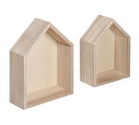 RAYHER HOBBY RAYHER HOBBY Rayher 62696000 case con struttura in legno, 2 pezzi, FSC Mix Credit, 14 x 10 x 4 cm e 12,5 x 8,5 x 4 cm, per design fai da te