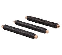 Rayher Set di 3 fili artigianali per lavori di filo metallico, fioristica e corona di ferro, diametro 0,65 mm, ricotto, 3x100 g, nero, 24127576