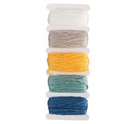 Rayher - Set Di Fili per Punto Croce e Annodatura, 5 Colori, 50M - Filo per Ricamo e Nastri Dell'Amicizia