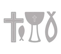 Rayher Set mascherine p.Perf: cresima,Comunione, incolore, 2-3,9cm x 1,8-2,5cm