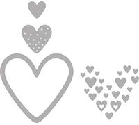 Rayher Set mascherine p.Perf: Cuori, incolore, 0,4-6,3cm x 0,4-6cm