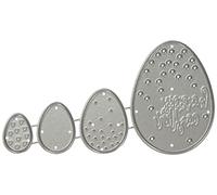 Rayher Set mascherine Perf.: Uova Pasqua, incolore, 1,5-4,5cm x 1,1-3,2cm