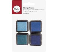 Rayher Set Tamponi Mini - Boys, 3X3Cm, Tonalità Blu, Bus.Blister 4Pz, 29012000
