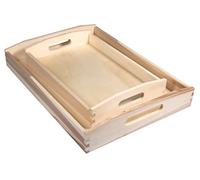 Rayher Set Vassoio Legno, Fsc, Naturale, 30x20cme 39x28cm, 64515505