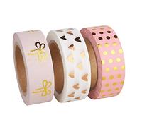 Rayher Set Washi Tape Rose/Gold Foil, 15Mm, 3 Design Á 10M, Box 30M, 60893000
