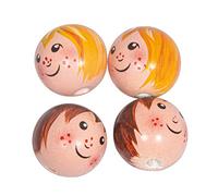 Rayher Sfera di Legno Testa, Ragazza E Ragazzo, 2 Design, Dipinto A Mano, Bus.Blis. 4Pz, 63079000